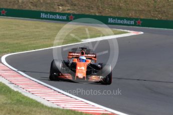 World © Octane Photographic Ltd. Formula 1 - Budapest Grand Prix - Saturday - Qualifying. Fernando Alonso - McLaren Honda MCL32. Hungaroring, Budapest, Hungary. Saturday 29th July 2017. Digital Ref: 1908LB1D0084