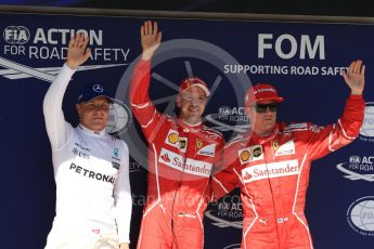 World © Octane Photographic Ltd. Formula 1 - Budapest Grand Prix - Saturday - Qualifying. Sebastian Vettel - Scuderia Ferrari SF70H followed by team mate Kimi Raikkonen and Valtteri Bottas - Mercedes AMG Petronas F1 W08 EQ Energy+. Hungaroring, Budapest, Hungary. Saturday 29th July 2017. Digital Ref: 1908LB1D0222