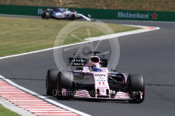 World © Octane Photographic Ltd. Formula 1 - Budapest Grand Prix - Saturday - Qualifying. Sergio Perez - Sahara Force India VJM10. Hungaroring, Budapest, Hungary. Saturday 29th July 2017. Digital Ref: 1908LB1D9864