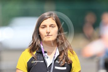 World © Octane Photographic Ltd. GP3 - Paddock. Tatiana Calderon – DAMS. Hungarian Grand Pix - Hungaroring, Budapest, Hungary. Saturday 15th July 2017. Digital Ref: 1896CB7D7947