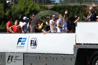 World © Octane Photographic Ltd. FIA Formula 2 (F2) - Pre-race drivers’ parade. Hungarian Grand Prix, Hungaroring, Budapest, Hungary. Saturday 29th July 2017. Digital Ref:1909CB1D9751