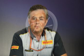 World © Octane Photographic Ltd. Formula 1 - Budapest Grand Prix- Team Press Conference – Part 1. Mario Isola – Pirelli Head of Car Racing. Hungaroring, Budapest, Hungary. Friday 28th July 2017. Digital Ref: 1904LB1D8595