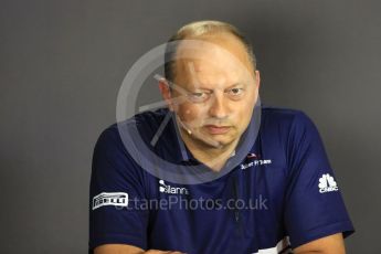 World © Octane Photographic Ltd. Formula 1 - Budapest Grand Prix- Team Press Conference – Part 1. Frederic Vasseur– Team Principal and CEO of Sauber Motorsport AG. Hungaroring, Budapest, Hungary. Thursday 27th July 2017. Digital Ref : 1904LB1D8616