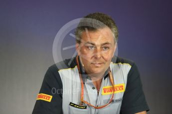 World © Octane Photographic Ltd. Formula 1 - Budapest Grand Prix- Team Press Conference – Part 1. Mario Isola – Pirelli Head of Car Racing. Hungaroring, Budapest, Hungary. Friday 28th July 2017. Digital Ref: 1904LB1D8630