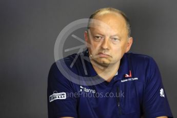 World © Octane Photographic Ltd. Formula 1 - Budapest Grand Prix- Team Press Conference – Part 1. Frederic Vasseur– Team Principal and CEO of Sauber Motorsport AG. Hungaroring, Budapest, Hungary. Thursday 27th July 2017. Digital Ref : 1904LB1D8635
