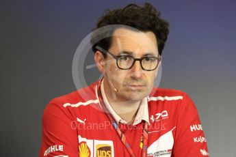 World © Octane Photographic Ltd. Formula 1 - Budapest Grand Prix- Team Press Conference – Part 1. Mattia Binotto – Chief Technical Officer - Scuderia Ferrari. Hungaroring, Budapest, Hungary. Thursday 27th July 2017. Digital Ref: 1904LB1D8661