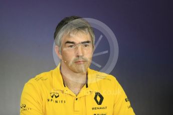 World © Octane Photographic Ltd. Formula 1 - Budapest Grand Prix- Team Press Conference – Part 2. Nick Chester – Chassis Technical Director at Renault Sport Formula 1 Team. Hungaroring, Budapest, Hungary. Thursday 27th July 2017. Digital Ref: 1904LB1D8707