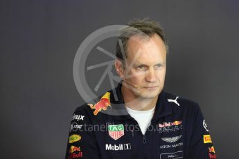 World © Octane Photographic Ltd. Formula 1 - Budapest Grand Prix- Team Press Conference – Part 2. Paul Monaghan - Chief Engineer of Red Bull Racing. Hungaroring, Budapest, Hungary. Thursday 27th July 2017. Digital Ref: 1904LB1D8721