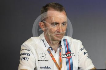 World © Octane Photographic Ltd. Formula 1 - Budapest Grand Prix- Team Press Conference – Part 2. Paddy Lowe - Chief Technical Officer at Williams Martini Racing. Hungaroring, Budapest, Hungary. Thursday 27th July 2017. Digital Ref: 1904LB1D8735