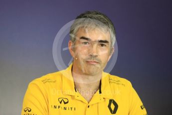 World © Octane Photographic Ltd. Formula 1 - Budapest Grand Prix- Team Press Conference – Part 2. Nick Chester – Chassis Technical Director at Renault Sport Formula 1 Team. Hungaroring, Budapest, Hungary. Thursday 27th July 2017. Digital Ref: 1904LB1D8762