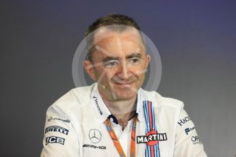 World © Octane Photographic Ltd. Formula 1 - Budapest Grand Prix- Team Press Conference – Part 2. Paddy Lowe - Chief Technical Officer at Williams Martini Racing. Hungaroring, Budapest, Hungary. Thursday 27th July 2017. Digital Ref: 1904LB1D8782