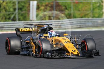 World © Octane Photographic Ltd. Formula 1 - Hungarian in-season testing. Nicholas Latifi - Renault Sport F1 Team R.S.17. Hungaroring, Budapest, Hungary. Tuesday 1st August 2017. Digital Ref:1916CB1L2719