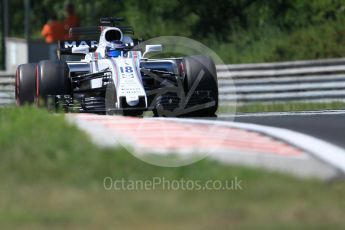 World © Octane Photographic Ltd. Formula 1 - Hungarian in-season testing. Lance Stroll - Williams Martini Racing FW40. Hungaroring, Budapest, Hungary. Tuesday 1st August 2017. Digital Ref:1916CB1L2876