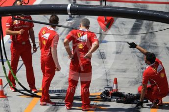 World © Octane Photographic Ltd. Formula 1 - Hungarian in-season testing. Scuderia Ferrari pit box. Hungaroring, Budapest, Hungary. Tuesday 1st August 2017. Digital Ref: