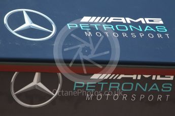 World © Octane Photographic Ltd. Formula 1 - Hungarian Pirelli tyre test. Mercedes AMG Petronas F1 logos. Hungaroring, Budapest, Hungary. Tuesday 1st August 2017. Digital Ref: