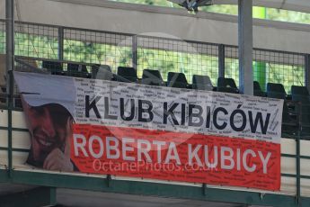 World © Octane Photographic Ltd. Formula 1 - Hungarian in-season testing. Robert Kubica fans. Hungaroring, Budapest, Hungary. Tuesday 1st August 2017. Digital Ref:1916LB1D2044