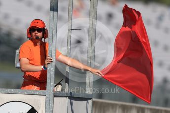 World © Octane Photographic Ltd. Formula 1 - Hungarian in-season testing. Re Flag 2 minutes into the morning session. Hungaroring, Budapest, Hungary. Tuesday 1st August 2017. Digital Ref:1916LB1D2251