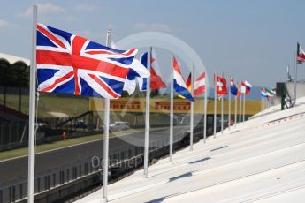 World © Octane Photographic Ltd. Formula 1 - Hungarian in-season testing. National flags. Hungaroring, Budapest, Hungary. Tuesday 1st August 2017. Digital Ref: 1916LB1D2726