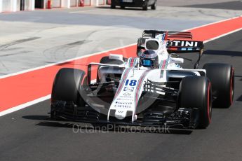 World © Octane Photographic Ltd. Formula 1 - Hungarian in-season testing. Lance Stroll - Williams Martini Racing FW40. Hungaroring, Budapest, Hungary. Tuesday 1st August 2017. Digital Ref: