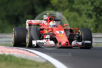 World © Octane Photographic Ltd. Formula 1 - Hungarian in-season testing. Sebastian Vettel - Scuderia Ferrari SF70H. Hungaroring, Budapest, Hungary. Wednesday 2nd August 2017. Digital Ref: