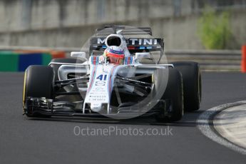 World © Octane Photographic Ltd. Formula 1 - Hungarian in-season testing. Luca Ghiotto - Williams Martini Racing FW40. Hungaroring, Budapest, Hungary. Wednesday 2nd August 2017. Digital Ref: