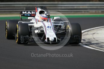 World © Octane Photographic Ltd. Formula 1 - Hungarian in-season testing. Luca Ghiotto - Williams Martini Racing FW40. Hungaroring, Budapest, Hungary. Wednesday 2nd August 2017. Digital Ref: