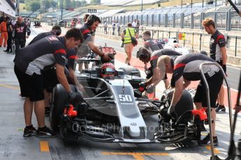 World © Octane Photographic Ltd. Formula 1 - Hungarian in-season testing. Santino Ferrucci - Haas F1 Team VF-17. Hungaroring, Budapest, Hungary. Wednesday 2nd August 2017. Digital Ref: