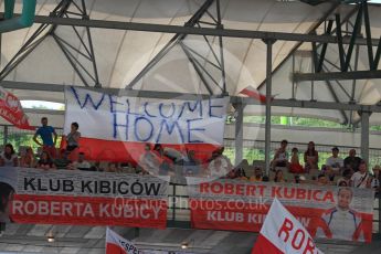 World © Octane Photographic Ltd. Formula 1 - Hungarian in-season testing. Robert Kubica fans. Hungaroring, Budapest, Hungary. Wednesday 2nd August 2017. Digital Ref: