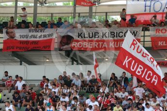 World © Octane Photographic Ltd. Formula 1 - Hungarian in-season testing. Robert Kubica fans. Hungaroring, Budapest, Hungary. Wednesday 2nd August 2017. Digital Ref: