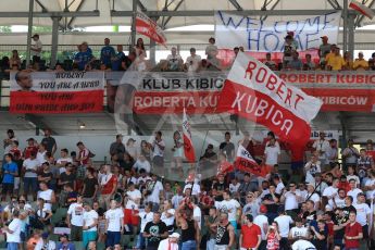 World © Octane Photographic Ltd. Formula 1 - Hungarian in-season testing. Robert Kubica fans. Hungaroring, Budapest, Hungary. Wednesday 2nd August 2017. Digital Ref: