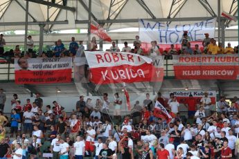 World © Octane Photographic Ltd. Formula 1 - Hungarian in-season testing. Robert Kubica fans. Hungaroring, Budapest, Hungary. Wednesday 2nd August 2017. Digital Ref: