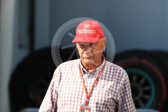World © Octane Photographic Ltd. Formula 1 - 3Spainish Grand Prix. Niki Lauda - Non-Executive Chairman of Mercedes-Benz Motorsport. Hungaroring, Budapest, Hungary. Friday 28th July 2017. Digital Ref:1906LB1D8791