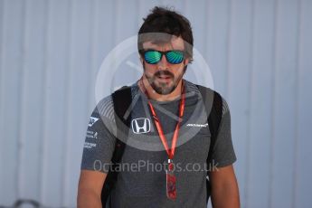 World © Octane Photographic Ltd. Formula 1 - Hungarian Grand Prix Paddock. Fernando Alonso - McLaren Honda MCL32. Hungaroring, Budapest, Hungary. Saturday 29th July 2017. Digital Ref:1906LB1D8816