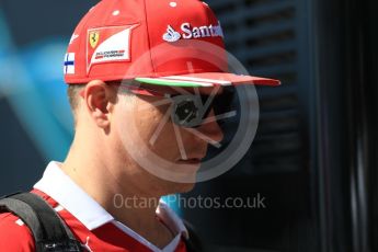 World © Octane Photographic Ltd. Formula 1 - Hungarian Grand Prix Paddock. Kimi Raikkonen - Scuderia Ferrari SF70H. Hungaroring, Budapest, Hungary. Saturday 29th July 2017. Digital Ref:1906LB1D8984