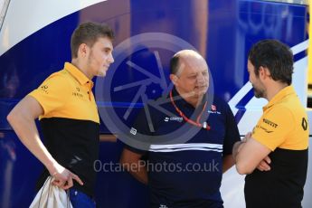 World © Octane Photographic Ltd. Formula 1 - Hungarian Grand Prix. Frederic Vasseur – Managing Director & CEO as well as Team Principal of Sauber Motorsport wth Sergey Sirotkin - Renault Sport F1 Team Third & Reserve Driver.. Hungaroring, Budapest, Hungary. Thursday 27th July 2017. Digital Ref:1906LB2D1480