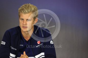 World © Octane Photographic Ltd. Formula 1 - Budapest Grand Prix – Thursday Driver Press Conference – Part 1. Marcus Ericsson – Sauber F1 Team. Hungaroring, Budapest, Hungary. Thursday 27th July 2017. Digital Ref: 1894LB1D5868
