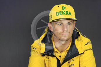 World © Octane Photographic Ltd. Formula 1 - Budapest Grand Prix – Thursday Driver Press Conference – Part 1. Nico Hulkenberg - Renault Sport F1 Team. Hungaroring, Budapest, Hungary. Thursday 27th July 2017. Digital Ref: 1894LB1D5889