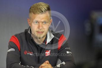 World © Octane Photographic Ltd. Formula 1 - Budapest Grand Prix – Thursday Driver Press Conference – Part 2. Kevin Magnussen - Haas F1 Team. Hungaroring, Budapest, Hungary. Thursday 27th July 2017. Digital Ref: 1894LB1D5957