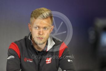 World © Octane Photographic Ltd. Formula 1 - Budapest Grand Prix – Thursday Driver Press Conference – Part 2. Kevin Magnussen - Haas F1 Team. Hungaroring, Budapest, Hungary. Thursday 27th July 2017. Digital Ref: 1894LB1D5980