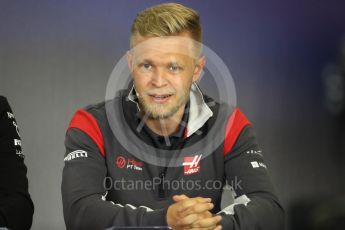 World © Octane Photographic Ltd. Formula 1 - Budapest Grand Prix – Thursday Driver Press Conference – Part 2. Kevin Magnussen - Haas F1 Team. Hungaroring, Budapest, Hungary. Thursday 27th July 2017. Digital Ref: 1894LB1D5988