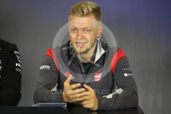 World © Octane Photographic Ltd. Formula 1 - Budapest Grand Prix – Thursday Driver Press Conference – Part 2. Kevin Magnussen - Haas F1 Team. Hungaroring, Budapest, Hungary. Thursday 27th July 2017. Digital Ref: 1894LB1D6049