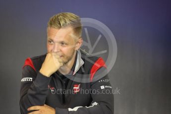World © Octane Photographic Ltd. Formula 1 - Budapest Grand Prix – Thursday Driver Press Conference – Part 2. Kevin Magnussen - Haas F1 Team. Hungaroring, Budapest, Hungary. Thursday 27th July 2017. Digital Ref: 1894LB1D6077