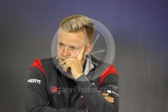 World © Octane Photographic Ltd. Formula 1 - Budapest Grand Prix – Thursday Driver Press Conference – Part 2. Kevin Magnussen - Haas F1 Team. Hungaroring, Budapest, Hungary. Thursday 27th July 2017. Digital Ref: 1894LB1D6084
