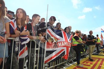 World © Octane Photographic Ltd. Formula 1 - Hungarian Grand Prix Paddock. Lewis Hamilton fans - Mercedes AMG Petronas F1 W08 EQ Energy+. Hungaroring, Budapest, Hungary. Thursday 27th July 2017. Digital Ref: