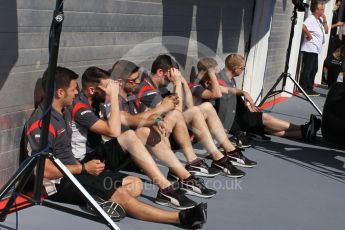 World © Octane Photographic Ltd. Formula 1 - Hungarian Grand Prix Paddock. Haas F1 Team VF-17. Hungaroring, Budapest, Hungary. Thursday 27th July 2017. Digital Ref: