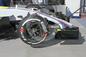 World © Octane Photographic Ltd. Formula 1 - Hungarian Grand Prix Paddock. Williams Martini Racing FW40. Hungaroring, Budapest, Hungary. Thursday 27th July 2017. Digital Ref: