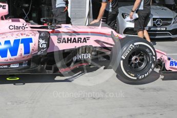 World © Octane Photographic Ltd. Formula 1 - Hungarian Grand Prix Paddock. Sahara Force India VJM10. Hungaroring, Budapest, Hungary. Thursday 27th July 2017. Digital Ref: