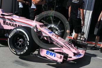 World © Octane Photographic Ltd. Formula 1 - Hungarian Grand Prix Paddock. Sahara Force India VJM10. Hungaroring, Budapest, Hungary. Thursday 27th July 2017. Digital Ref: