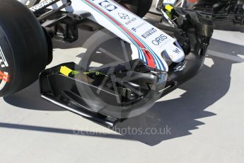 World © Octane Photographic Ltd. Formula 1 - Hungarian Grand Prix Paddock. Williams Martini Racing FW40. Hungaroring, Budapest, Hungary. Thursday 27th July 2017. Digital Ref: