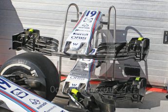 World © Octane Photographic Ltd. Formula 1 - Hungarian Grand Prix Paddock. Williams Martini Racing FW40. Hungaroring, Budapest, Hungary. Thursday 27th July 2017. Digital Ref: